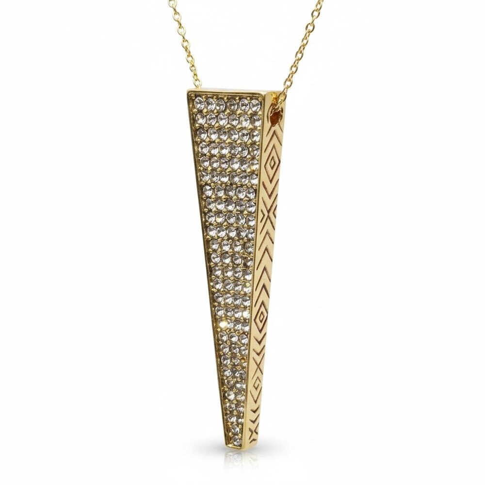 House Of Harlow 1960 Kinetic Arrow Dagger Gold Necklace